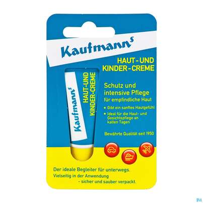 Sie sehen eine Packung Kaufmanns Haut +kinder-creme Tube 10ml, Produktbild: 02 Kaufmanns Haut +kinder-creme Tube 10ml, A-Nr.: 5886132 - 02