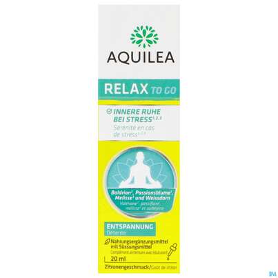 Sie sehen eine Packung Relax To Go Aquilea 20ml, Produktbild: 01 Relax To Go Aquilea 20ml, A-Nr.: 5606641 - 01