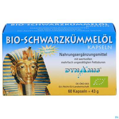 Schwarzkuemmeloel Kapseln 500mg Aegypt Bio +e 60st, A-Nr.: 1784423 - 01