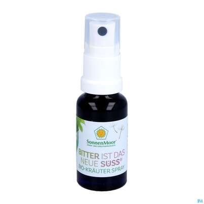 Sie sehen eine Packung Sonnenmoor Bio-kraeuterspray Bitter Ist Das Neue Suess 20ml, Produktbild: 06 Sonnenmoor Bio-kraeuterspray Bitter Ist Das Neue Suess 20ml, A-Nr.: 4803693 - 06