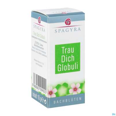 Sie sehen eine Packung Spagyra Globuli Dr.bach Trau Dich 10g, Produktbild: 02 Spagyra Globuli Dr.bach Trau Dich 10g, A-Nr.: 3994923 - 02