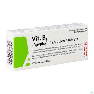 Vitamin B1 Tabl Dl 200mg Agepha 20st, A-Nr.: 4338150 - 02