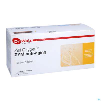 Sie sehen eine Packung Zell Oxygen Dr.wolz Trink/kur Zym Anti-aging Nr 60637 14x20 280ml, Produktbild: 05 Zell Oxygen Dr.wolz Trink/kur Zym Anti-aging Nr 60637 14x20 280ml, A-Nr.: 2869742 - 05