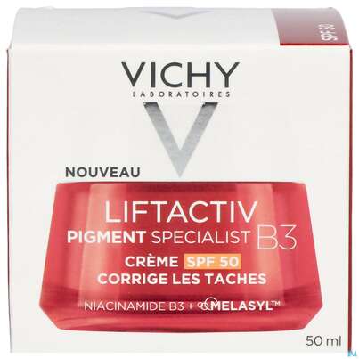Sie sehen eine Packung Vichy Liftactiv B3 Anti-pigmentflecken Creme Lsf50 50ml, Produktbild: 03 Vichy Liftactiv B3 Anti-pigmentflecken Creme Lsf50 50ml, A-Nr.: 5662504 - 03