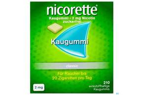 Nicorette/classic Kaugummi Z Raucherentw 2mg 210st, A-Nr.: 3505516 - 01