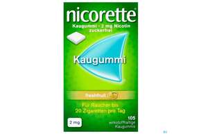Nicorette Kaugummi Z Raucherentw Freshfruit 2mg 105st, A-Nr.: 3500074 - 01