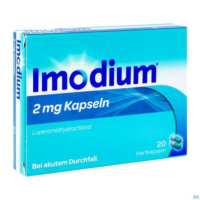 Sie sehen eine Packung Imodium Kapseln 2mg 20st, Produktbild: 04 Imodium Kapseln 2mg 20st, A-Nr.: 3773168 - 04
