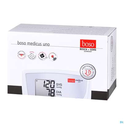 Sie sehen eine Packung Blutdruckmesser Boso Medicus Uno Normallaenge 1st, Produktbild: 02 Blutdruckmesser Boso Medicus Uno Normallaenge 1st, A-Nr.: 2768047 - 02