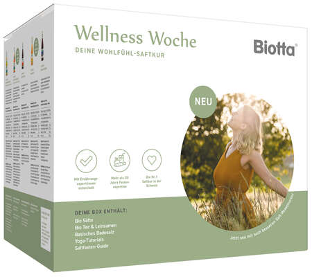 Sie sehen eine Packung Biotta Wellness Woche Bio (Relaunch 2025), Produktbild: 02 Biotta Wellness Woche Bio (Relaunch 2025), A-Nr.: 4248599 - 02
