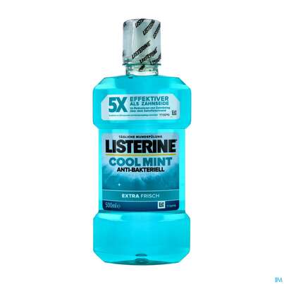 Sie sehen eine Packung Mundwasser/spuelung Listerine Coolmint-johnson+johnson 500ml, Produktbild: 02 Mundwasser/spuelung Listerine Coolmint-johnson+johnson 500ml, A-Nr.: 3609411 - 02