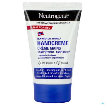 Sie sehen eine Packung Neutrogena Norwegische Formel Handcreme Parfuemiert 50ml, Produktbild: 02 Neutrogena Norwegische Formel Handcreme Parfuemiert 50ml, A-Nr.: 0900560 - 02