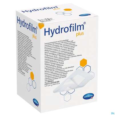 Sie sehen eine Packung Wundverband Hydrofilm/plus 9x 10cm 1st, Produktbild: 02 Wundverband Hydrofilm/plus 9x 10cm 1st, A-Nr.: 4261826 - 02