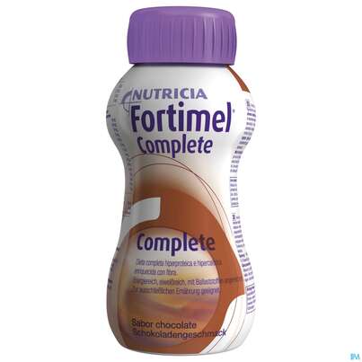 Sie sehen eine Packung Fortimel/complete 200ml Vitalflasche Schoko 6x4 24st, Produktbild: 02 Fortimel/complete 200ml Vitalflasche Schoko 6x4 24st, A-Nr.: 3664781 - 02