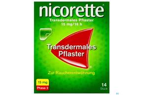 Nicorette Transdermales Pflaster 15mg/16h 14st, A-Nr.: 3537433 - 01
