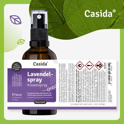 Sie sehen eine Packung Lavendelspray Kissenspray mit Lavendelöl, Produktbild: 07 Lavendelspray Kissenspray mit Lavendelöl, A-Nr.: 5957665 - 07