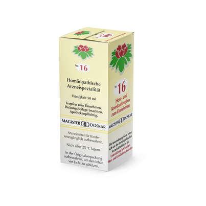 Sie sehen eine Packung Magister Doskar Nr. 16 Herz- und Kreislauftropfen zum Einnehmen, Produktbild: 05 Magister Doskar Nr. 16 Herz- und Kreislauftropfen zum Einnehmen, A-Nr.: 0685110 - 05