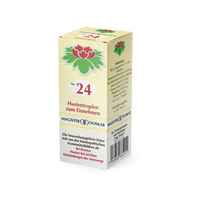 Sie sehen eine Packung Magister Doskar Nr. 24 Hustentropfen zum Einnehmen, Produktbild: 02 Magister Doskar Nr. 24 Hustentropfen zum Einnehmen, A-Nr.: 0685216 - 02