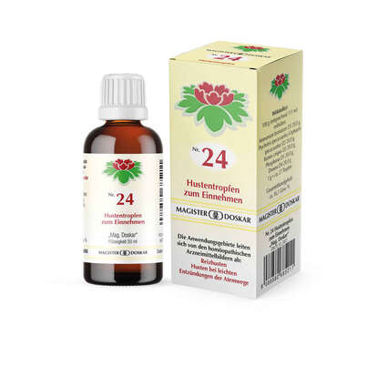 Sie sehen eine Packung Magister Doskar Nr. 24 Hustentropfen zum Einnehmen, Produktbild: 05 Magister Doskar Nr. 24 Hustentropfen zum Einnehmen, A-Nr.: 0685216 - 05