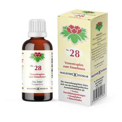 Sie sehen eine Packung Magister Doskar Nr. 28 Venentropfen zum Einnehmen, Produktbild: 05 Magister Doskar Nr. 28 Venentropfen zum Einnehmen, A-Nr.: 0721662 - 05