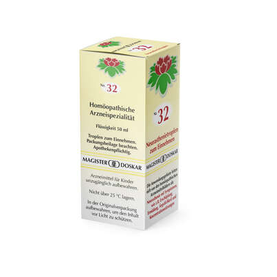 Sie sehen eine Packung Magister Doskar Nr. 32 Neurasthenietropfen zum Einnehmen, Produktbild: 05 Magister Doskar Nr. 32 Neurasthenietropfen zum Einnehmen, A-Nr.: 0721716 - 05
