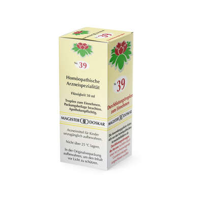 Sie sehen eine Packung Magister Doskar Nr. 39 Durchblutungstropfen zum Einnehmen, Produktbild: 05 Magister Doskar Nr. 39 Durchblutungstropfen zum Einnehmen, A-Nr.: 0721780 - 05