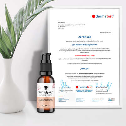 von Kinsky® Bio Augencreme Aloe Vera + Vitamin C + Hyaluron mit Koffein für wache Augen, A-Nr.: 5987376 - 06