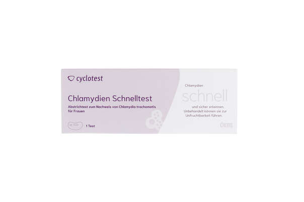 Sie sehen eine Packung cyclotest Chlamydien Schnelltest, Produktbild: 03 cyclotest Chlamydien Schnelltest, A-Nr.: 5169910 - 03