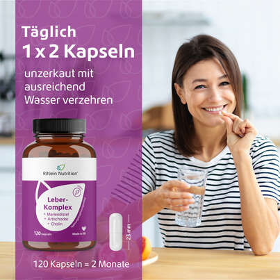 R(h)ein Nutrition Leber-Komplex Mariendistel + Artischocke Kapseln hochdosiert, A-Nr.: 5987181 - 05