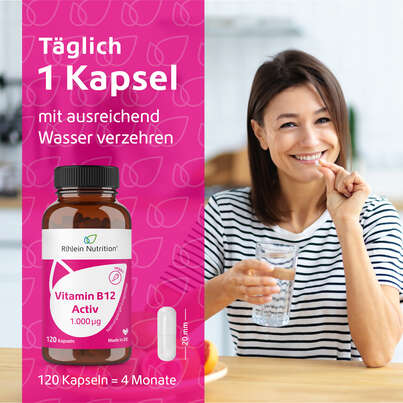 R(h)ein Nutrition Vitamin B12 Activ 1.000 µg Kapseln hochdosiert, A-Nr.: 5987258 - 04