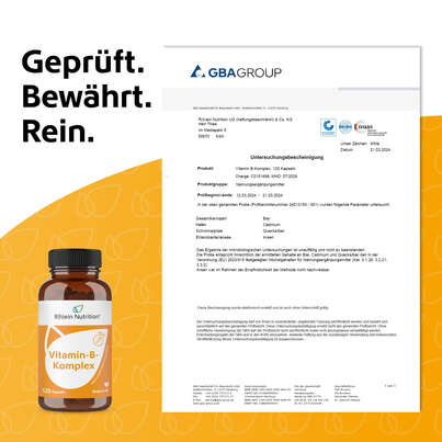 Sie sehen eine Packung R(h)ein Nutrition Vitamin-B-Komplex Kapseln hochdosiert, Produktbild: 07 R(h)ein Nutrition Vitamin-B-Komplex Kapseln hochdosiert, A-Nr.: 5987235 - 07