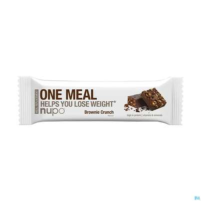 Sie sehen eine Packung Nupo Lebenswert Onemeal/bar Brownie 60g, Produktbild: 01 Nupo Lebenswert Onemeal/bar Brownie 60g, A-Nr.: 5739081 - 01