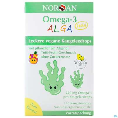 Omega -3 Norsan/alga Kids Jelly Kaugelee Drop Tutti-frutti Vorra 120st, A-Nr.: 5825952 - 02