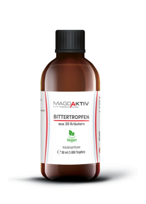 Sie sehen eine Packung Magdaktiv BITTER-TROPFEN, 50ml, Produktbild: 01 Magdaktiv BITTER-TROPFEN, 50ml, A-Nr.: 8066056 - 01