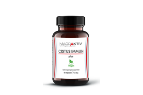 Sie sehen eine Packung Magdaktiv CISTUS IMMUN PLUS Kapseln, 60Stk., Produktbild: 01 Magdaktiv CISTUS IMMUN PLUS Kapseln, 60Stk., A-Nr.: 8056589 - 01