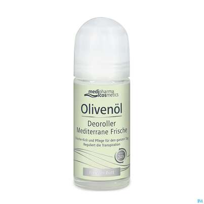 Sie sehen eine Packung Oliven Oel Dr.theiss Deoroller Mediterrane Frische 50ml, Produktbild: 01 Oliven Oel Dr.theiss Deoroller Mediterrane Frische 50ml, A-Nr.: 3254669 - 01