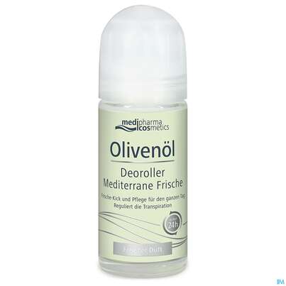 Sie sehen eine Packung Oliven Oel Dr.theiss Deoroller Mediterrane Frische 50ml, Produktbild: 02 Oliven Oel Dr.theiss Deoroller Mediterrane Frische 50ml, A-Nr.: 3254669 - 02