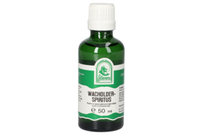 Sie sehen eine Packung WACHOLDERSPIRITUS 50 ML, Produktbild: 01 WACHOLDERSPIRITUS 50 ML, A-Nr.: 5072441 - 01