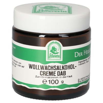 Sie sehen eine Packung WOLLWACHSALKOHOLCREME DAB 100 G, Produktbild: 01 WOLLWACHSALKOHOLCREME DAB 100 G, A-Nr.: 5707750 - 01