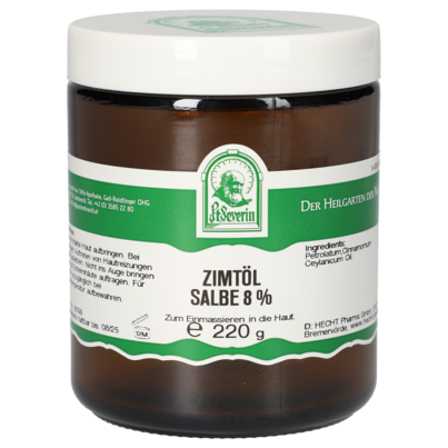 Sie sehen eine Packung ZIMTOEL SALBE 8%, Produktbild: 01 ZIMTOEL SALBE 8%, A-Nr.: 5340427 - 01