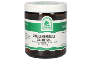 Sie sehen eine Packung ZIRBELKIEFEROEL SALBE 5% 220 G, Produktbild: 01 ZIRBELKIEFEROEL SALBE 5% 220 G, A-Nr.: 5358166 - 01