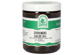 Sie sehen eine Packung ZIRBENOEL SALBE 5% 220 G, Produktbild: 01 ZIRBENOEL SALBE 5% 220 G, A-Nr.: 5358195 - 01