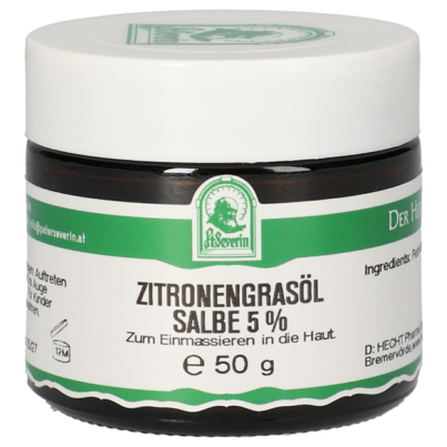 Sie sehen eine Packung ZITRONENGRASOEL 5% SALBE 50 G, Produktbild: 01 ZITRONENGRASOEL 5% SALBE 50 G, A-Nr.: 5677084 - 01