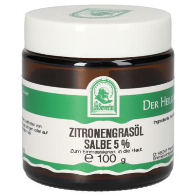 Sie sehen eine Packung ZITRONENGRASOEL 5% SALBE 100 G, Produktbild: 01 ZITRONENGRASOEL 5% SALBE 100 G, A-Nr.: 5677109 - 01
