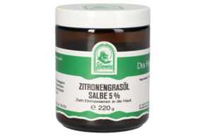 Sie sehen eine Packung ZITRONENGRASOEL 5% SALBE 220 G, Produktbild: 01 ZITRONENGRASOEL 5% SALBE 220 G, A-Nr.: 5677138 - 01