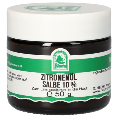 Sie sehen eine Packung ZITRONENOEL SALBE 10% 50 G, Produktbild: 01 ZITRONENOEL SALBE 10% 50 G, A-Nr.: 5340456 - 01