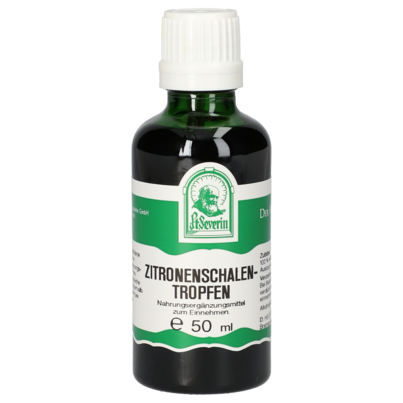 Sie sehen eine Packung ZITRONENSCHALEN TROPFEN 50 ML, Produktbild: 01 ZITRONENSCHALEN TROPFEN 50 ML, A-Nr.: 5453686 - 01