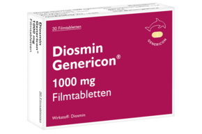 Diosmin Genericon® 1000 mg bei Venenleiden und Hämorrhoiden, A-Nr.: 5537779 - 01