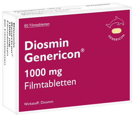 Diosmin Genericon® 1000 mg bei Venenleiden und Hämorrhoiden, A-Nr.: 5537785 - 01