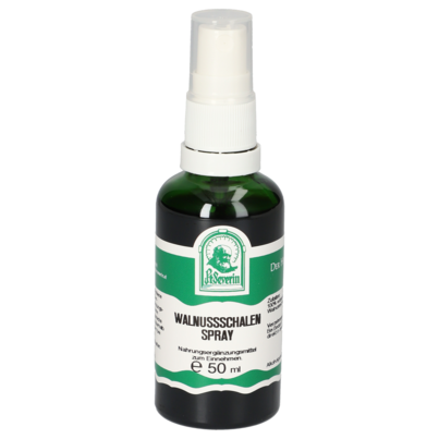 Sie sehen eine Packung WALNUSSSCHALEN SPRAY 50 ML, Produktbild: 01 WALNUSSSCHALEN SPRAY 50 ML, A-Nr.: 5902983 - 01