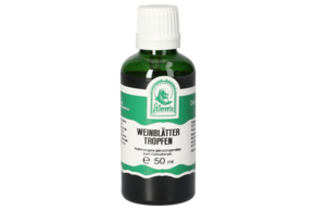Sie sehen eine Packung WEINBLAETTER TROPFEN 50 ML, Produktbild: 01 WEINBLAETTER TROPFEN 50 ML, A-Nr.: 5853500 - 01